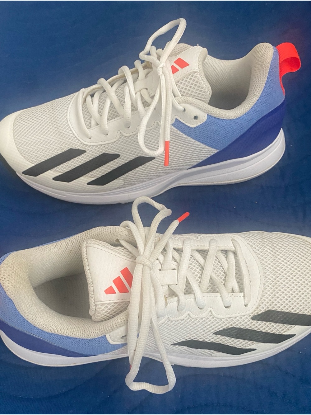 adidas White Blue Black Mesh Men's Sneakers